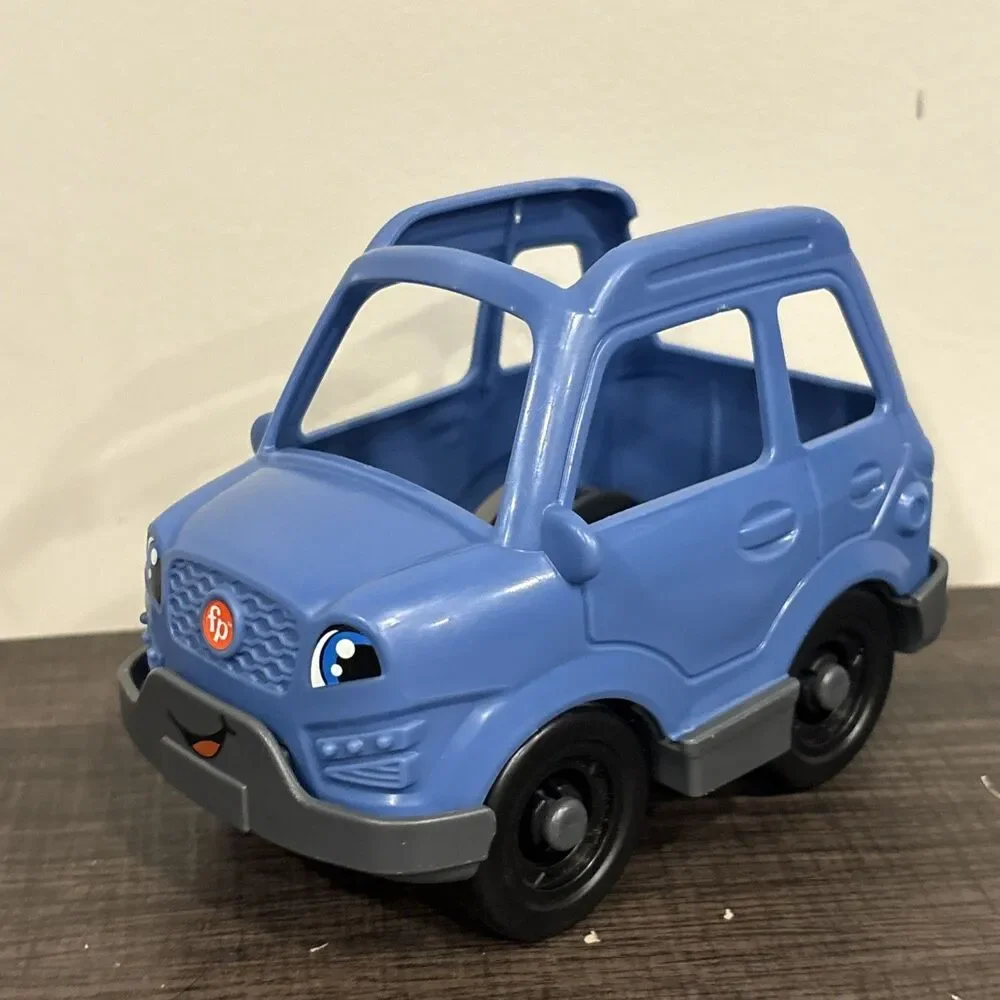 Fisher Price Little People Car for Learning Camper RV Vehicle Blue Camping